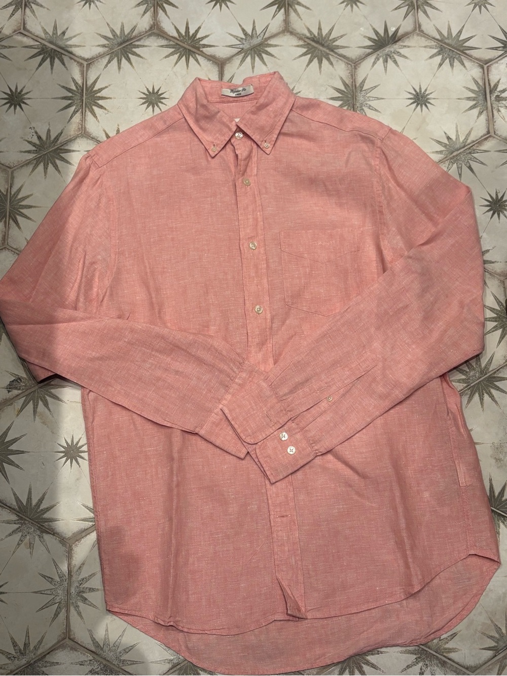 Gant Men’s Coral Button-Down Linen Shirt